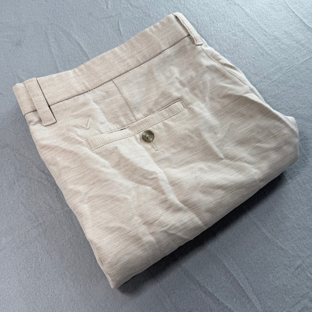 Callaway Golf Shorts Mens 38 Beige Performance Stretch Heathered Country Club